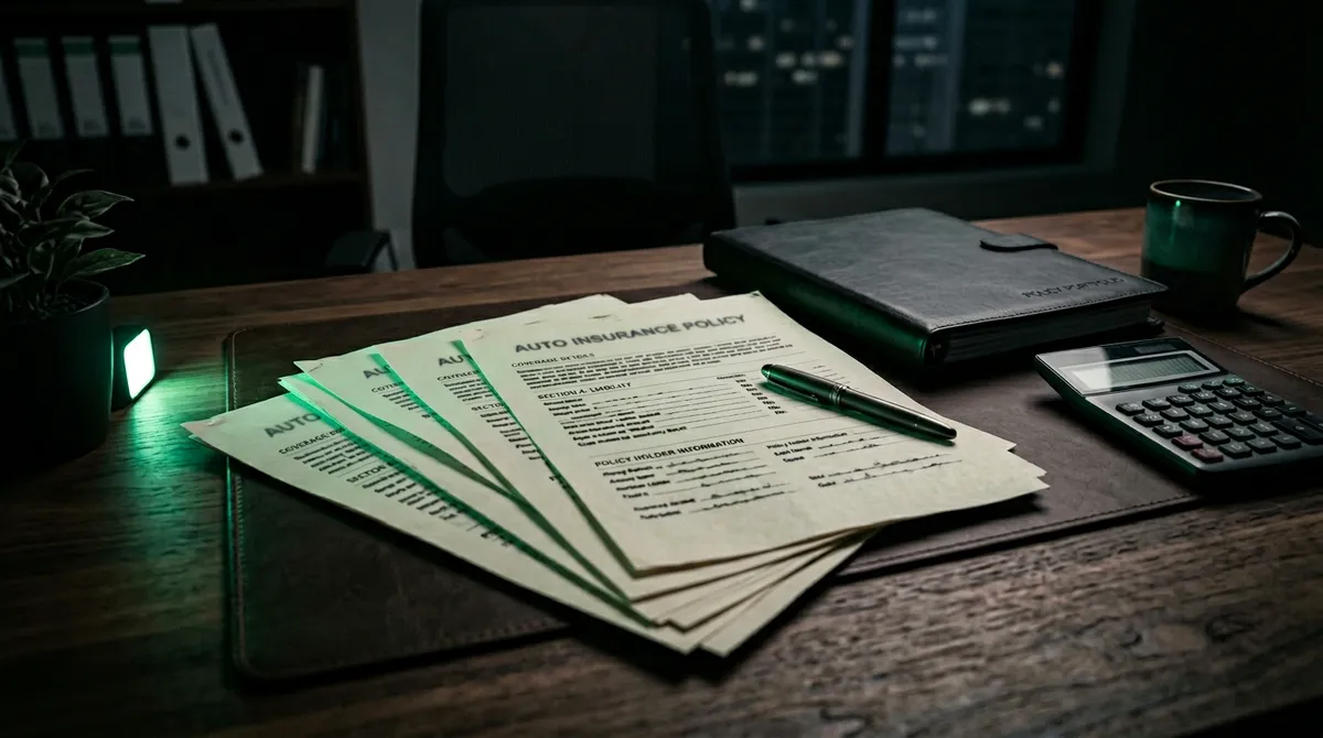 Redaktor układa materiały edukacyjne o deklaracjach ubezpieczenia komunikacyjnego